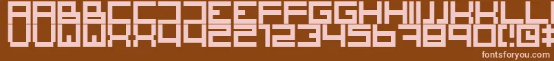 SquareOne Font – Pink Fonts on Brown Background