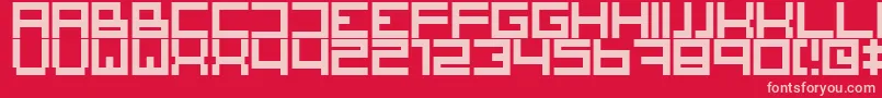 SquareOne Font – Pink Fonts on Red Background