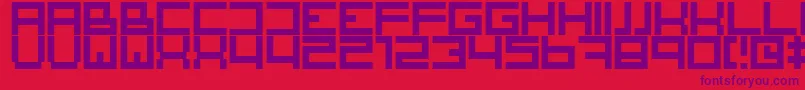 SquareOne Font – Purple Fonts on Red Background