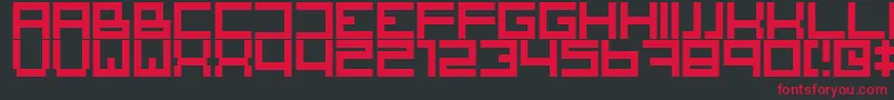 En savoir plus sur la police SquareOne Police SquareOne – polices rouges sur fond noir