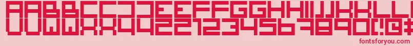 SquareOne Font – Red Fonts on Pink Background