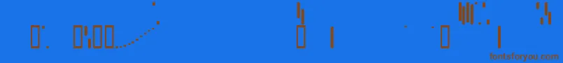 Trix Font – Brown Fonts on Blue Background