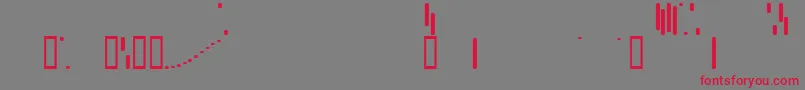 フォントTrix – 赤い文字の灰色の背景