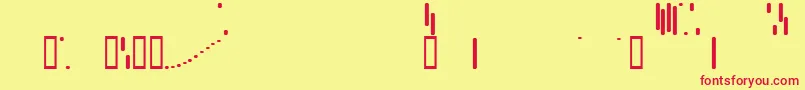 Trix Font – Red Fonts on Yellow Background