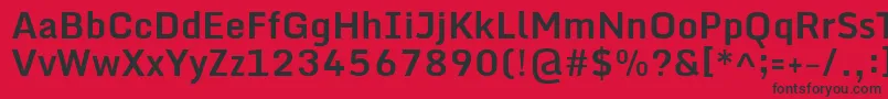 MondaBold Font – Black Fonts on Red Background