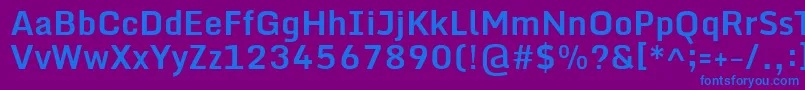 MondaBold Font – Blue Fonts on Purple Background