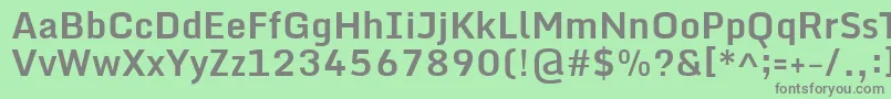 フォントMondaBold – 緑の背景に灰色の文字