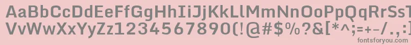 フォントMondaBold – ピンクの背景に灰色の文字