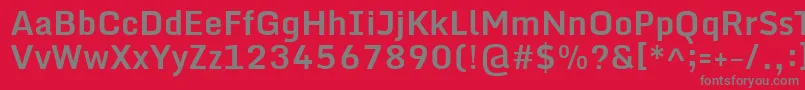 フォントMondaBold – 赤い背景に灰色の文字