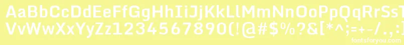 MondaBold Font – White Fonts on Yellow Background