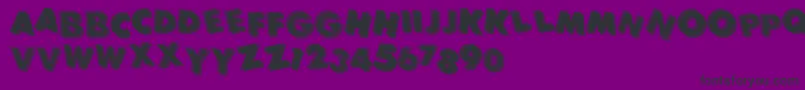 フォントPanic – 紫の背景に黒い文字