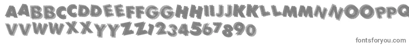 Czcionka Panic – szare czcionki
