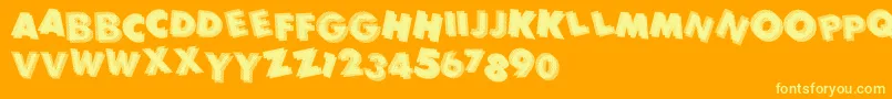 Шрифт Panic – жёлтые шрифты на оранжевом фоне