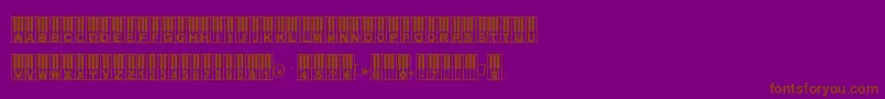 Williespiano Font – Brown Fonts on Purple Background