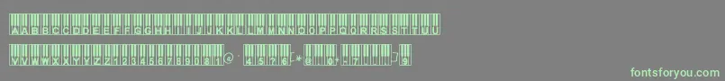 Williespiano Font – Green Fonts on Gray Background