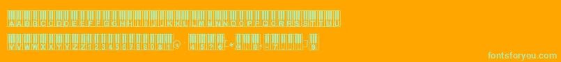 Williespiano Font – Green Fonts on Orange Background