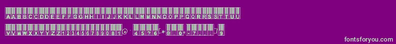 Williespiano Font – Green Fonts on Purple Background