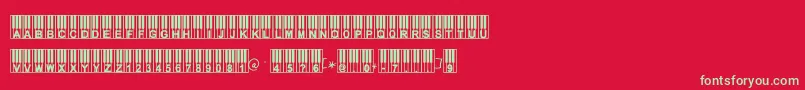 Williespiano Font – Green Fonts on Red Background