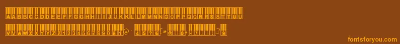 Williespiano Font – Orange Fonts on Brown Background
