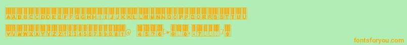 Williespiano Font – Orange Fonts on Green Background