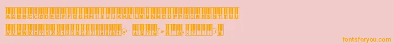 Williespiano Font – Orange Fonts on Pink Background