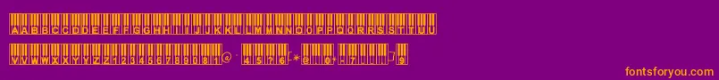 fuente Williespiano – Fuentes Naranjas Sobre Fondo Morado