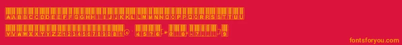 Williespiano Font – Orange Fonts on Red Background