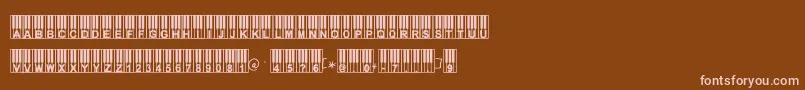 Williespiano Font – Pink Fonts on Brown Background