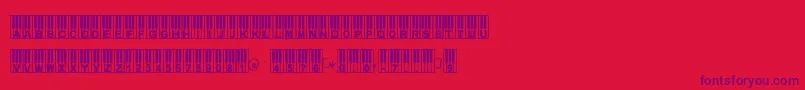 Williespiano Font – Purple Fonts on Red Background