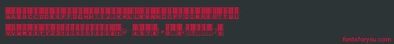 Williespiano Font – Red Fonts on Black Background