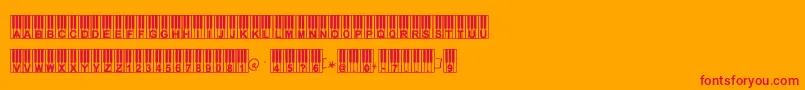 Williespiano Font – Red Fonts on Orange Background