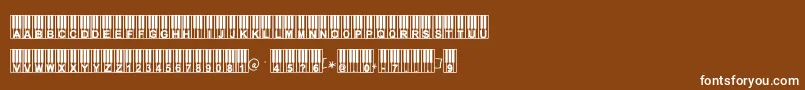 Williespiano Font – White Fonts on Brown Background