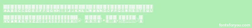 Williespiano Font – White Fonts on Green Background