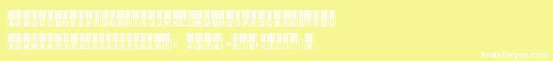 Czcionka Williespiano – białe czcionki na żółtym tle