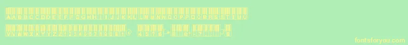 Williespiano Font – Yellow Fonts on Green Background