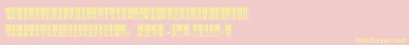 Williespiano Font – Yellow Fonts on Pink Background
