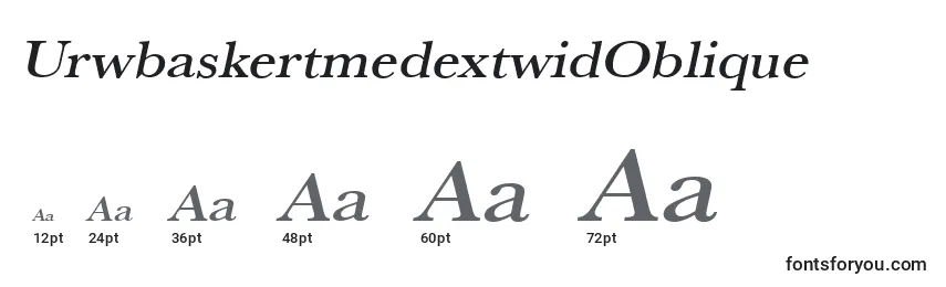 UrwbaskertmedextwidOblique Font Sizes