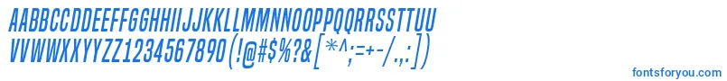 フォントBuiltTitlingRgIt – 白い背景に青い文字