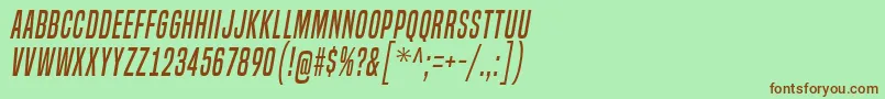 BuiltTitlingRgIt Font – Brown Fonts on Green Background