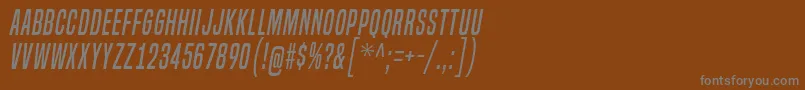 フォントBuiltTitlingRgIt – 茶色の背景に灰色の文字