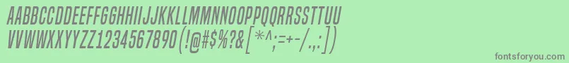 フォントBuiltTitlingRgIt – 緑の背景に灰色の文字