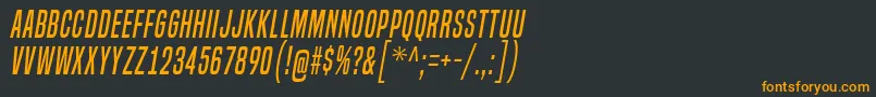 フォントBuiltTitlingRgIt – 黒い背景にオレンジの文字