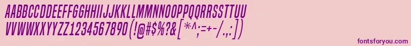 BuiltTitlingRgIt Font – Purple Fonts on Pink Background