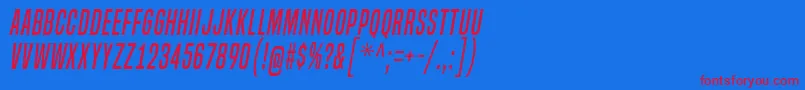BuiltTitlingRgIt Font – Red Fonts on Blue Background