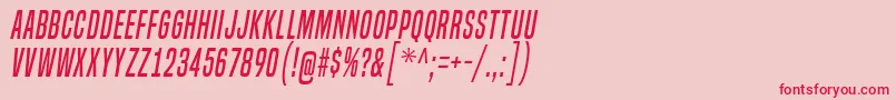 BuiltTitlingRgIt Font – Red Fonts on Pink Background