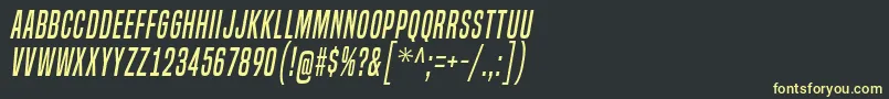 フォントBuiltTitlingRgIt – 黒い背景に黄色の文字