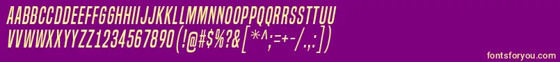 BuiltTitlingRgIt Font – Yellow Fonts on Purple Background