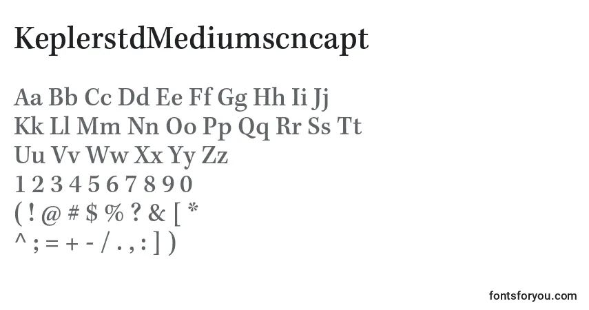 KeplerstdMediumscncapt-fontti – aakkoset, numerot, erikoismerkit