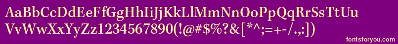 KeplerstdMediumscncapt Font – Yellow Fonts on Purple Background