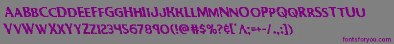 Bodyswipersleft Font – Purple Fonts on Gray Background